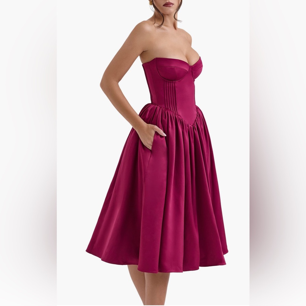 House of CB Coco Strapless Midi Dress - Picture 2 of 6